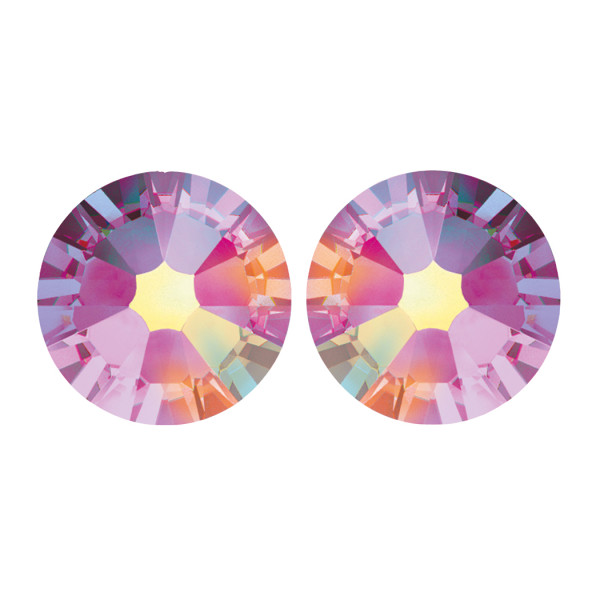 Ohrstecker Kristall 6mm in Fuchsia AB