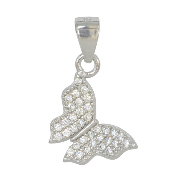 *Anhänger Glitzerschmetterling 925 Silber rhodiniert
