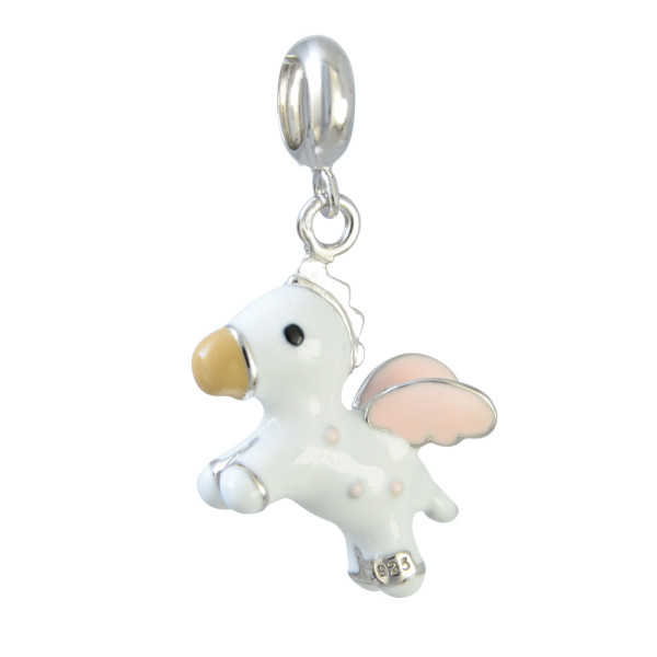 Anhänger Einhorn rosa/weiß 925 Silber