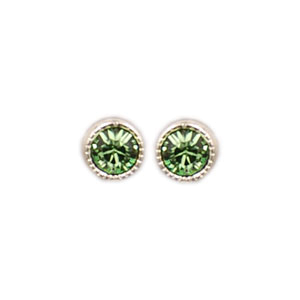 Ohrstecker Kristall 3mm in Peridot