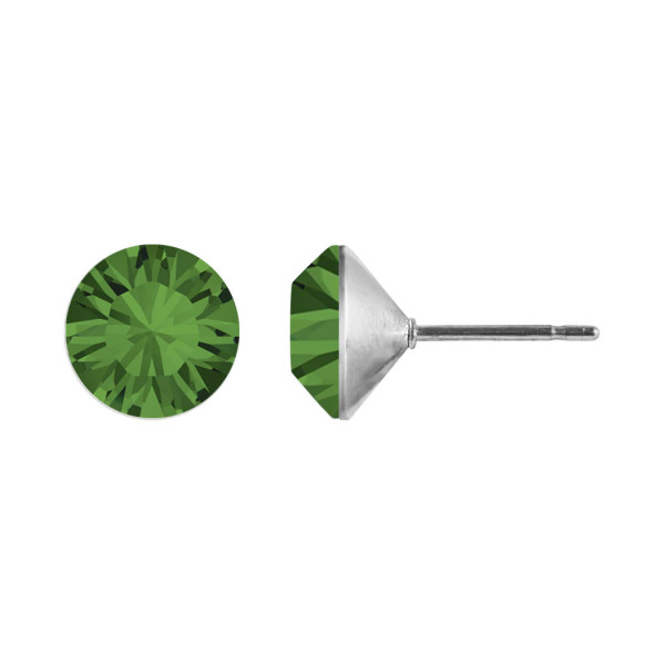 Ohrstecker Kristall 6mm in Fern Green