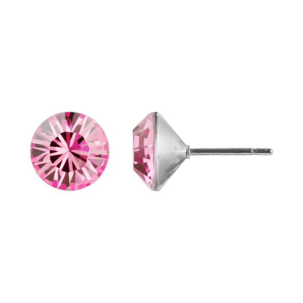 Ohrstecker Kristall 8 mm in Rose