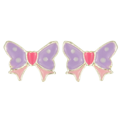 Ohrstecker lila/pink Schmetterling Schwalbenschwanz 925 Silber