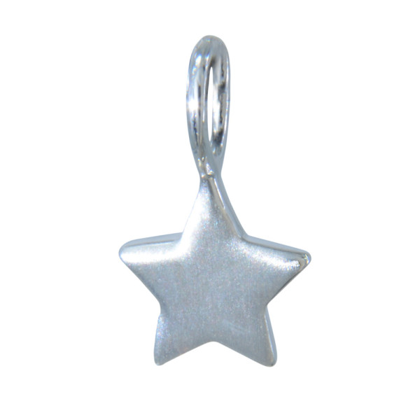 Anhänger Stern 8 mm 925 Silber matt e-coated