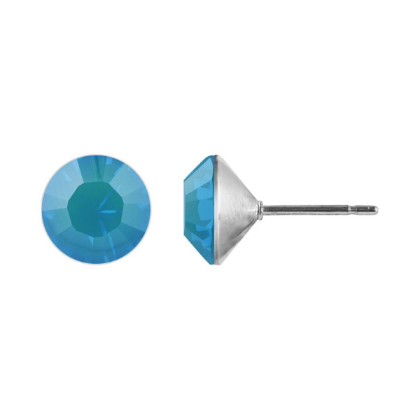 Ohrstecker Kristall 6mm in Caribbean Blue Opal