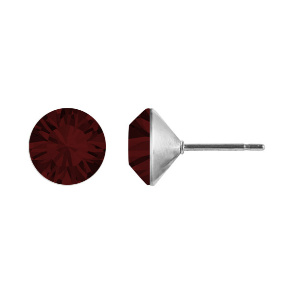 Ohrstecker Kristall 6mm in Garnet