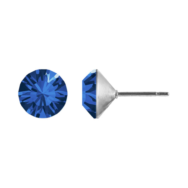 Ohrstecker Kristall 6mm in Capri Blue