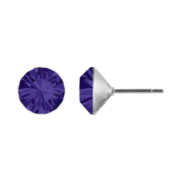 Ohrstecker Kristall 6mm in Purple Velvet