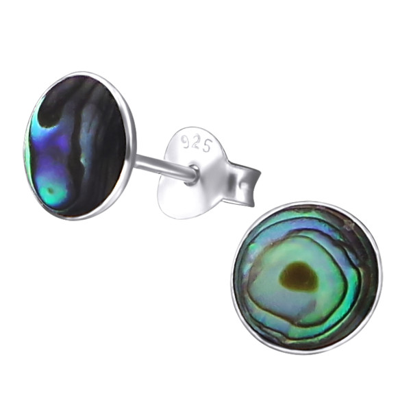 Ohrstecker Abalone 7 mm 925 Silber