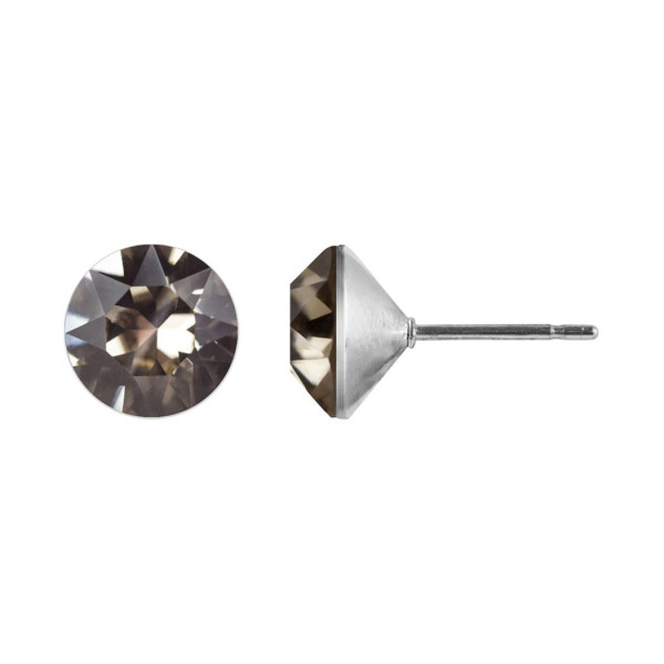 Ohrstecker Kristall 6mm in Greige