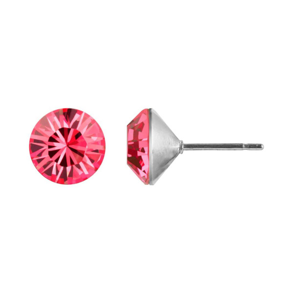 Ohrstecker Kristall 6mm in Indian Pink