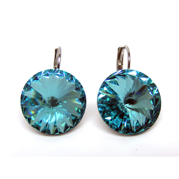 Ohrhänger Kristall 8 mm in Light Turquoise