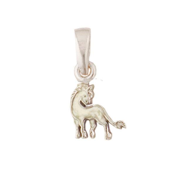 Einhorn Anhänger emailliert 925 Silber