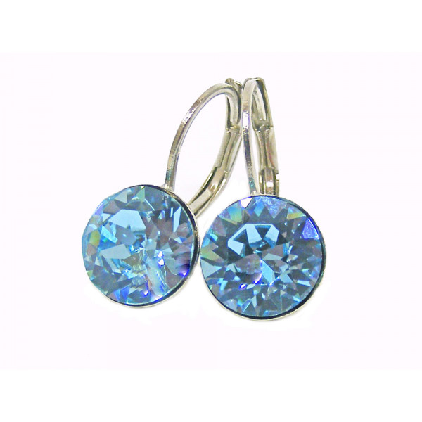 Ohrhänger Kristall 8 mm in Aquamarine