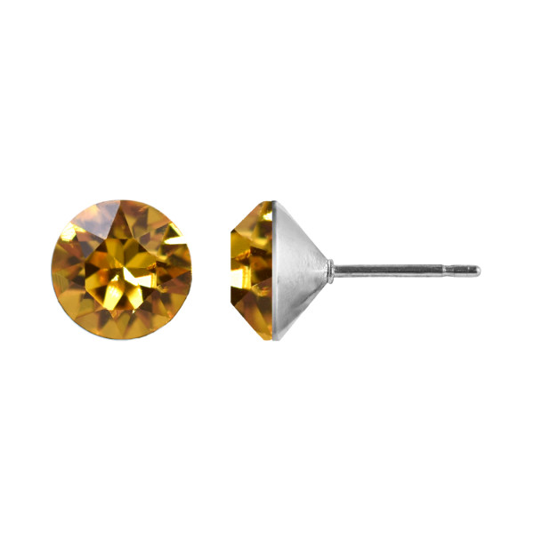 Ohrstecker Kristall 6mm in Sunflower