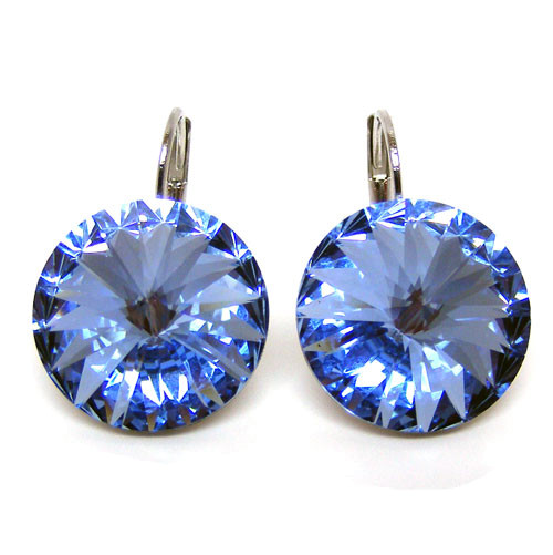 Ohrhänger Kristall 12 mm in Light Sapphire