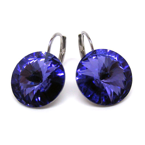 Ohrhänger Kristall 12 mm in Tanzanite