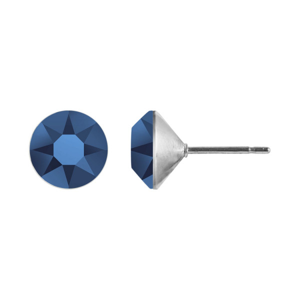 Ohrstecker Kristall 6mm in Mettalic Blue