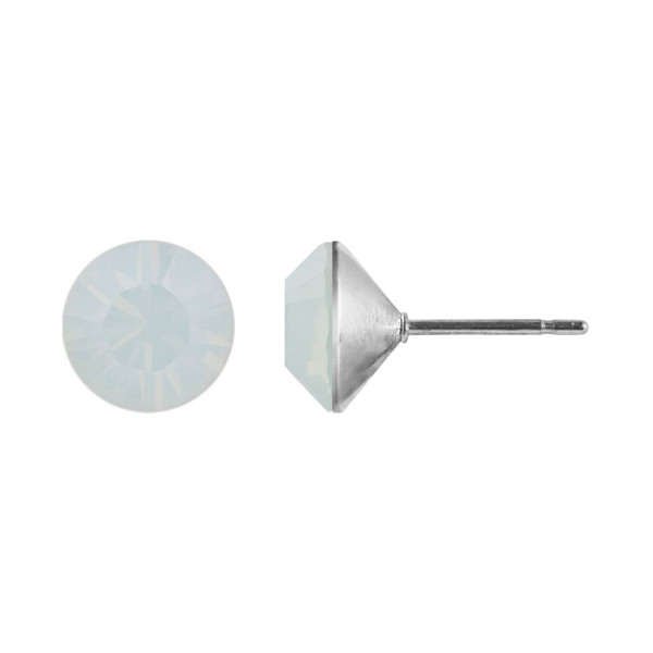 Ohrstecker Kristall 6mm in White Opal