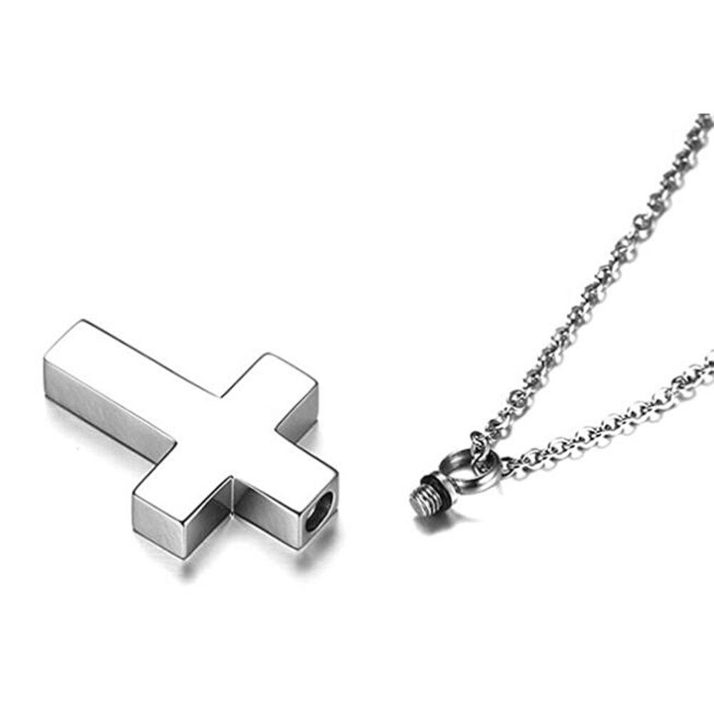 Memorial Anhänger Edelstahl KREUZ 6x22mm an 50 cm Kette | Janusch Schmuck