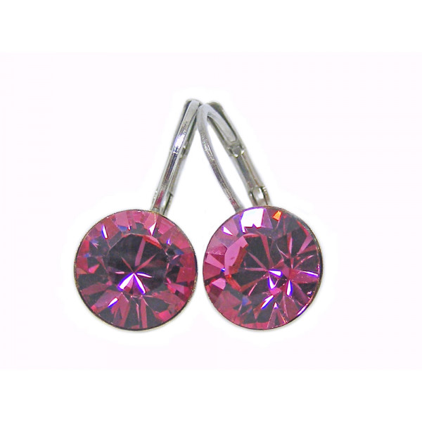 Ohrhänger Kristall 8 mm in Rose
