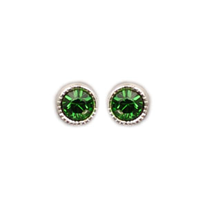 Ohrstecker Kristall 3mm in Fern Green