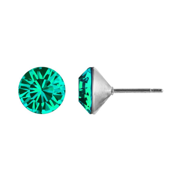 Ohrstecker Kristall 8mm in Blue Zircon