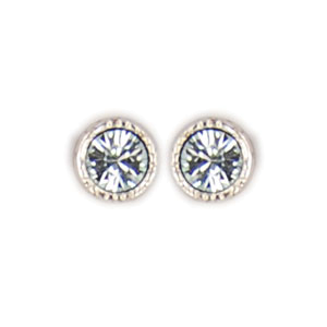 Ohrstecker Kristall 3mm in Light Azore