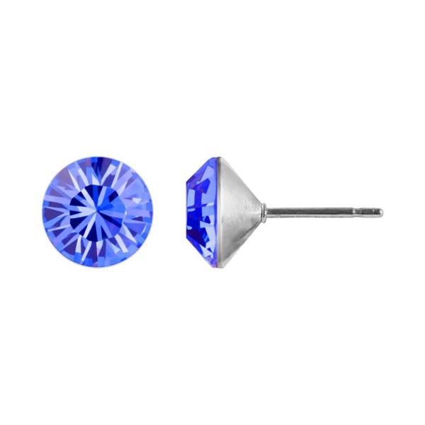 Ohrstecker Kristall 8mm in Sapphire