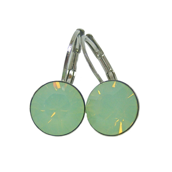 Ohrhänger Kristall 8 mm in Chrysolite Opal