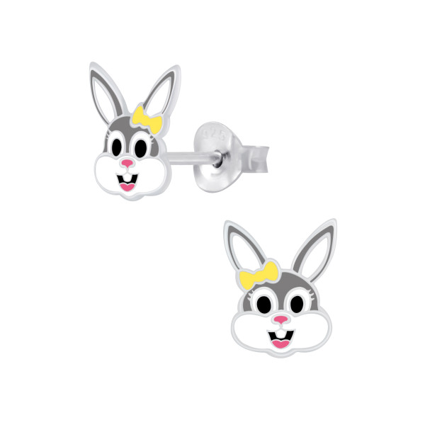 Ohrstecker Bunny 925 Silber e-coated