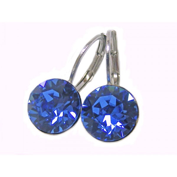 Ohrhänger Kristall 8 mm in Sapphire