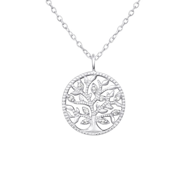 Kette Tree of life 925 Silber e-coated