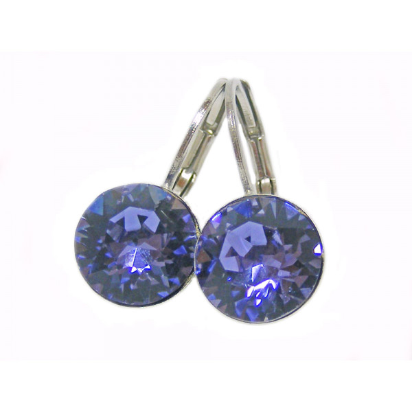 Ohrhänger Kristall 8 mm in Tanzanite