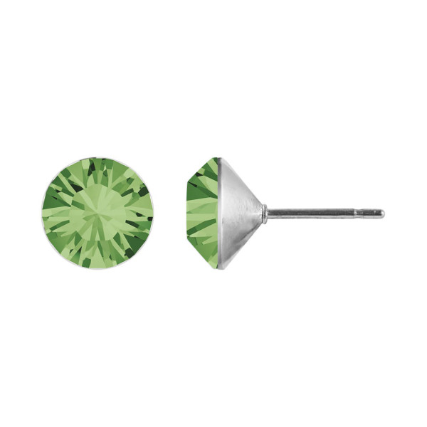 Ohrstecker Kristall 8 mm in Peridot